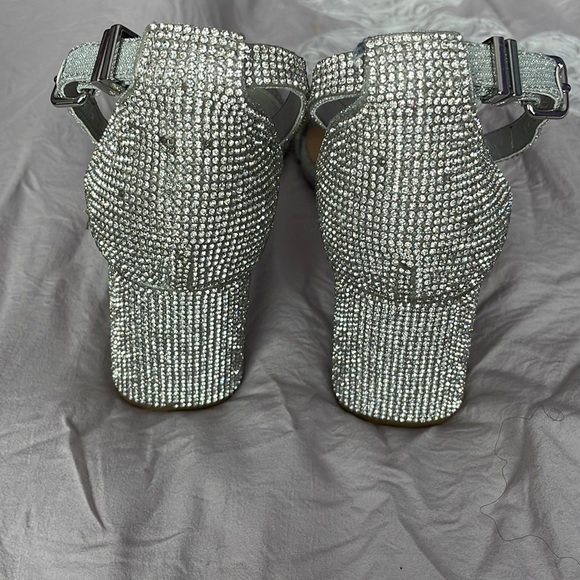Sparkly diamond thick heels. - Picture 3 of 3
